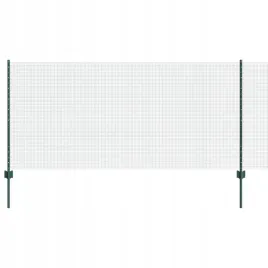 ogrodzenie-spawane-z-44-slupkami-zielone-1x100-m-stal