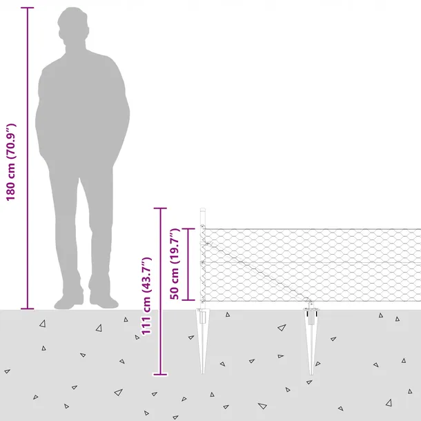plot-hexagon-szary-0-5x100-m-stalowy-stan-nowy-wysokosc-0-5-m