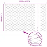 plot-heksagonalny-szary-04x100-m-stal-stan-nowy-dlugosc-100-m