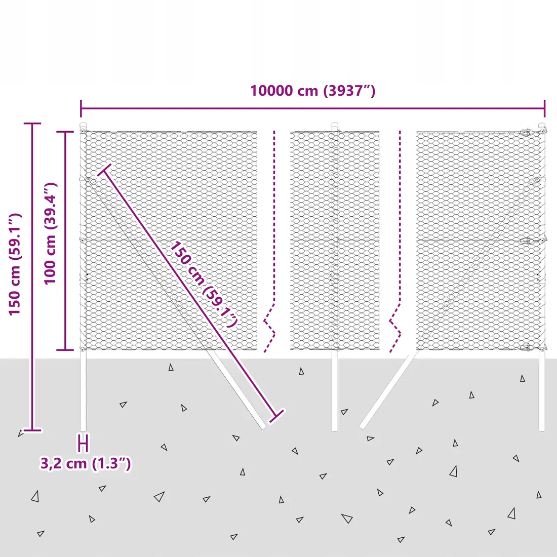 szary-plot-heksagonalny-1x100-m-stal