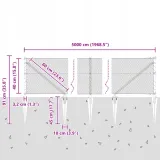 szary-plot-hexagonalny-04x50-m-ze-stali-posty-do-plotu-z-kolcem-13-szt-o-stan-nowy-rodzaj-plot-azurowy