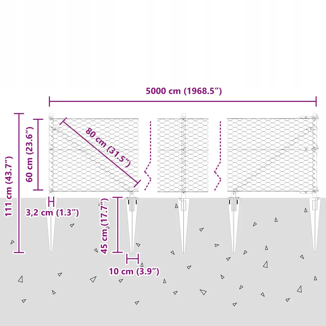 plot-heksagonalny-szary-06x50-m-stal
