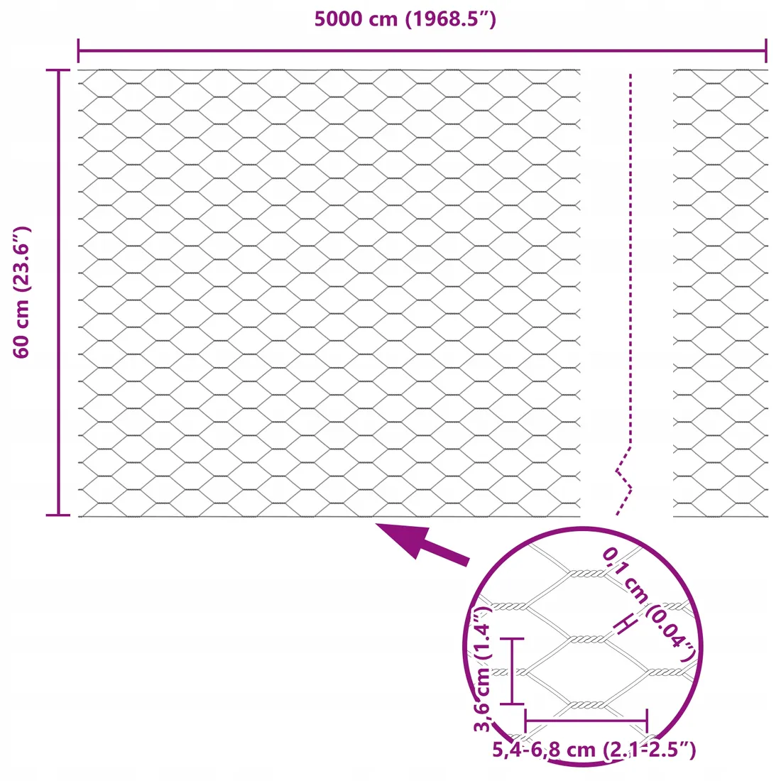 szary-plot-szesciokatny-0-6x50-m-stal