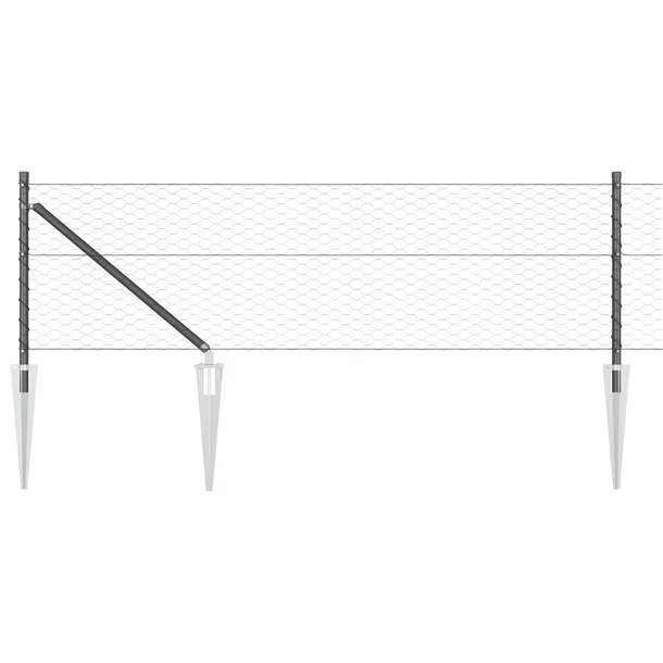plot-heksagonalny-szary-06x50-m-stal-wysokosc-0-6-m