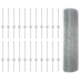 ogrodzenie-z-drutu-spawanego-z-22-slupkami-u-srebro-0-4x50-m-stal