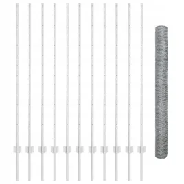 slupki-ogrodzeniowe-22-szt-u-channel-140-cm-stal-ocynkowana