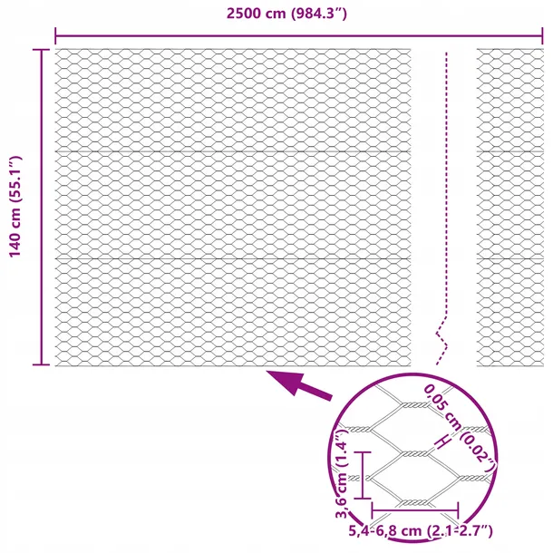 plot-heksagonalny-1-4x25-m-stal-ocynkowana-producent-vidaxl