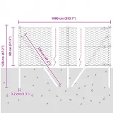 hexagonalny-plot-0-8x10-m-ocynkowana-stal-stan-nowy-producent-vidaxl