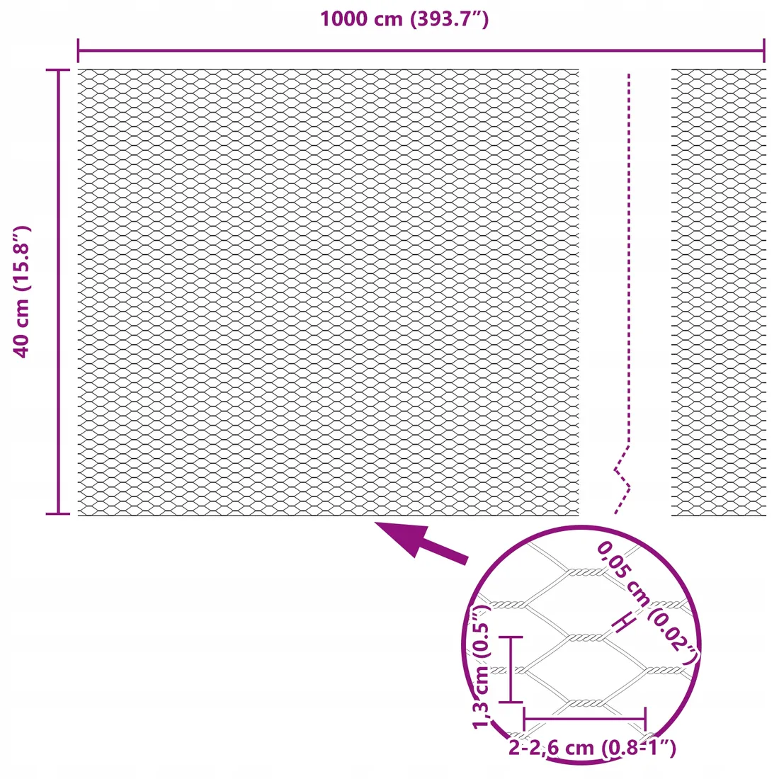 plot-heksagonalny-0-4x10-m-stal-ocynkowana-stan-nowy