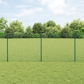 ogrodzenie-z-siatki-z-10-slupkami-u-zielone-1x10-m-stal