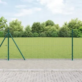 ogrodzenie-z-drutu-spawanego-z-13-flanszowanymi-slupkami-zielone-0-8x25-m-s