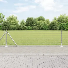 ogrodzenie-z-drutu-spawanego-z-13-slupkami-flanszowymi-0-6x100-m-ze-stali-o