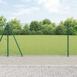 ogrodzenie-z-drutu-spawanego-z-13-slupkami-z-brzegiem-zielony-12x50-m-stal