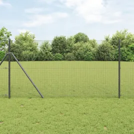 ogrodzenie-z-13-slupkami-szary-12x50-m-stal