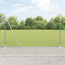 slupki-ogrodzeniowe-z-podstawami-26-szt-o32mm-885cm-ze-stali-ocynkowanej