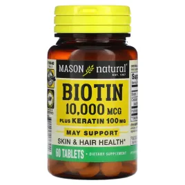 mason-natural-biotyna-plus-keratyna-10-000-mcg-60-tabletek