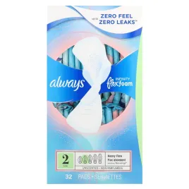 always-infinity-flex-foam-with-flexi-wings-size-2-heavy-flow-unscented