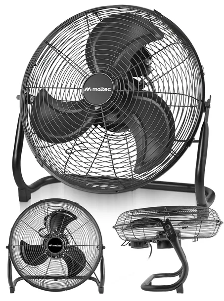 Wentylator Cyrkulator Metalowy Podłogowy Wiatrak Mocny Duży Cichy 45cm 80W