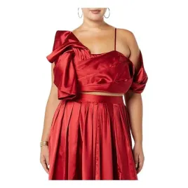 crop-top-damski-satynowy-czerwony-rozmiar-l