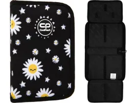 coolpack-dwuklapkowy-piornik-szkolny-clipper-daisy-black-rozkladany-kwiatki