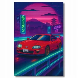 obraz-na-plotnie-toyota-supra-mk4-legenda-40x50cm-futurystyczny-neon-hit