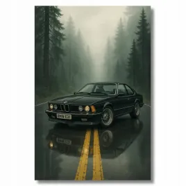 obraz-na-plotnie-bmw-e24-seria-6-sztuka-40x50cm-las-niemcy-mgla-hit