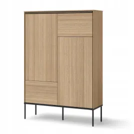 komoda-visso-98-cm-wysoka-dab-linearny-6-polek-nowoczesna-metalowe-nogi