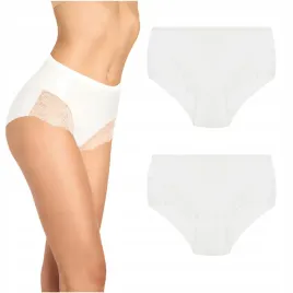 figi-damskie-wysoki-stan-bawelniane-julia-with-lace-marilyn-biale-s