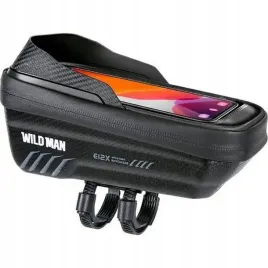 wildman-sakwa-rowerowa-na-rame-na-zamek-1l-z-uchwytem-na-telefon-7-czarna