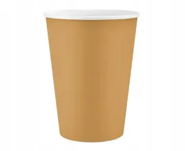 kubeczki-pap-jednokolorowe-zlote-250ml-6szt