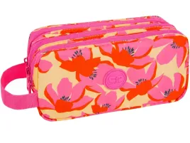 coolpack-mlodziezowy-piornik-szkolny-saszetka-potrojna-primus-flores-rosa