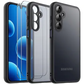 etui-do-samsung-a26-5g-wzmacniane-matowe-czarne-pancerne-2x-szklo