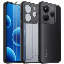 etui-do-xiaomi-redmi-note-14-5g-wzmacniane-matowe-czarne-pancerne-2x-szklo