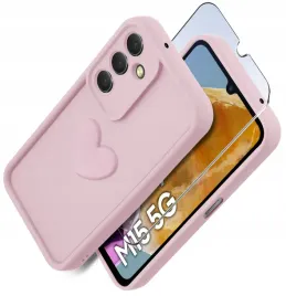 etui-do-samsung-m15-5g-silikonowe-matowe-serce-szklo-ochronne-na-ekran-9h
