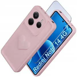 etui-do-xiaomi-redmi-note-14-4g-silikonowe-matowe-serce-szklo-9h