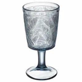 pokal-szklany-leaves-340-ml-niebieski-tropikalny-wzor-grube-szklo