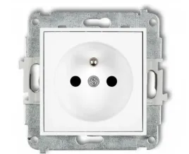karlik-mini-gniazdo-z-uziemieniem-biale-mgp-1zp