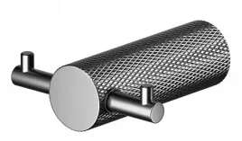 wieszak-haczyk-podwojny-zen-gun-metal-radelkowany-stal-nierdzenia-cersanit
