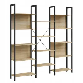 regal-na-ksiazki-podwojny-polki-loft-industrialny-sonoma-do-salonu-pokoju