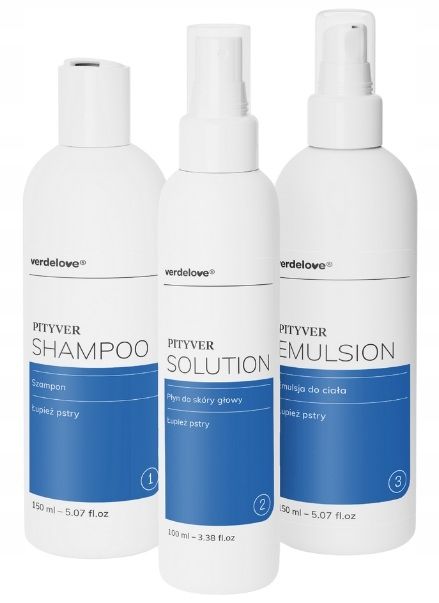﻿PITYVER Zestaw kosmetyków na łupież pstry Szampon 150ml Emulsja i Płyn-Zdjęcie-0