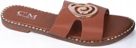 8878-camel-skorzane-eleganckie-klapki-damskie-ozdoba-41
