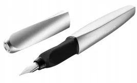 pioro-wieczne-pelikan-twist-m-na-naboje-srebrne-metaliczne-wklad