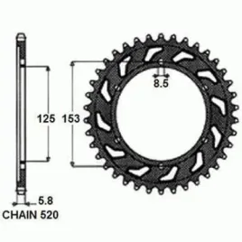 zebatka-napedzana-aluminiowa-czarna-sunstar-sunr5-