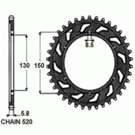 zebatka-napedzana-aluminiowa-czarna-sunstar-sunr5-