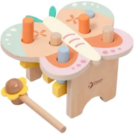 classic-world-wbijak-pastelowy-motylek-montessori-z-mloteczkiem