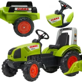 falk-traktor-na-pedaly-claas-duzy-z-przyczepka-od-3-lat