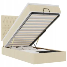 lozko-otomana-z-materacem-kremowe-100x200-cm