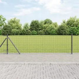 ogrodzenie-euro-z-13-slupkami-z-flanszami-0-6x50-m-stal-ocynkowana