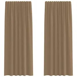 zaslony-woalowe-z-kieszeniami-na-drazek-2-szt-jasnobrazowe