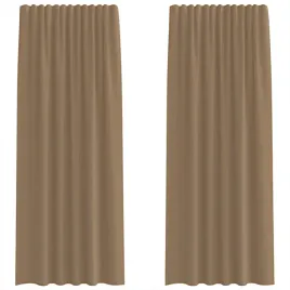 zaslony-woalowe-z-kieszeniami-na-drazek-2-szt-jasnobrazowe